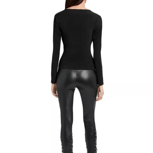 BCBGMAXAZRIA Asymmetrical Top Black Small - Picture 5 of 7